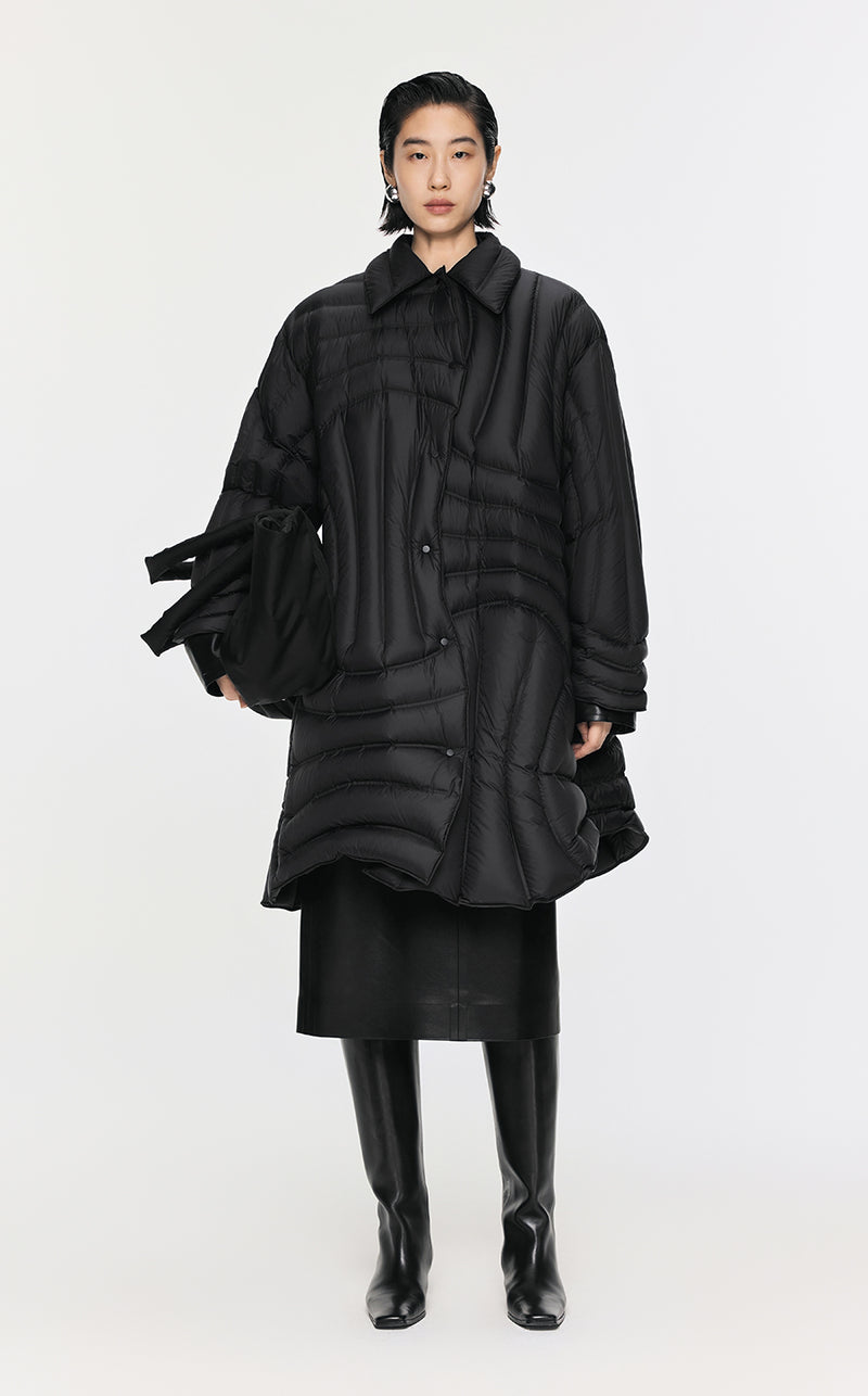 Downcoat / JNBY Irregular A-Shape Down Coat Black