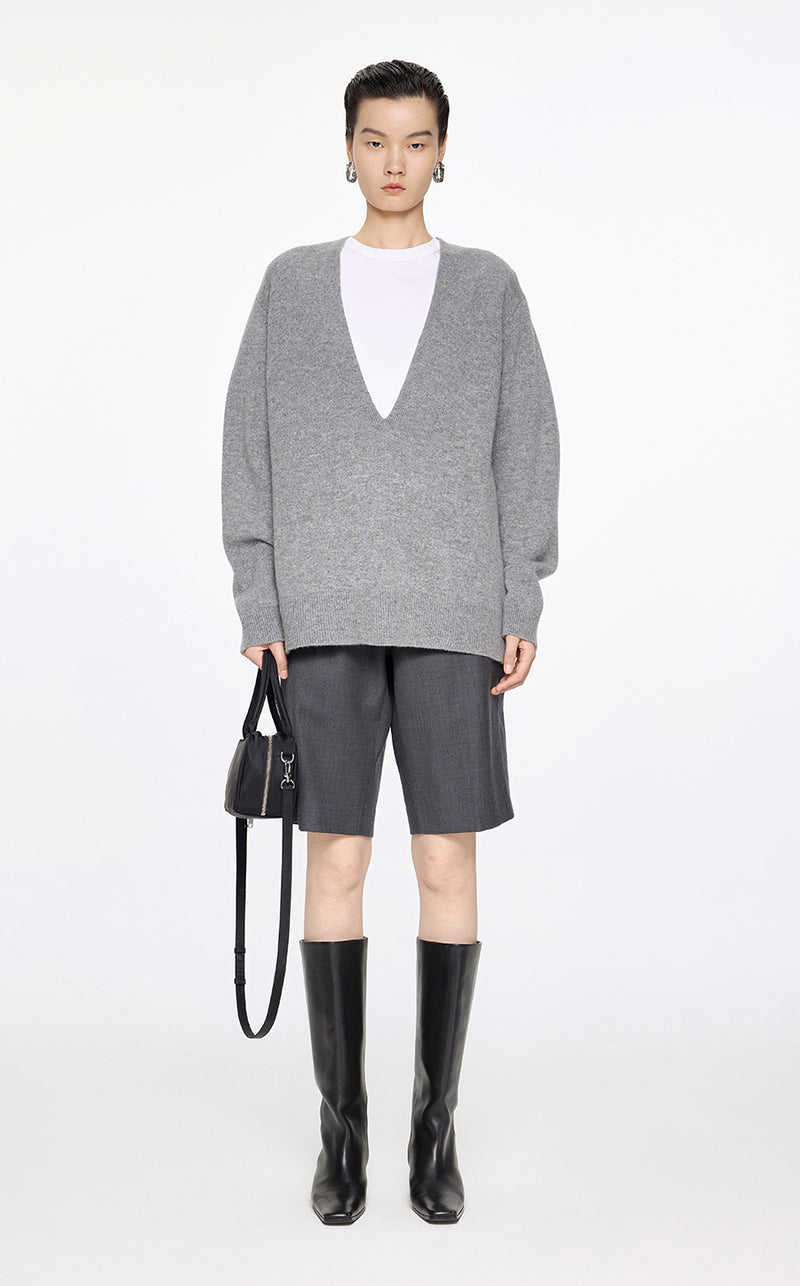 Sweater / JNBY V-Neck Wool-Cashmere Jumper Grey