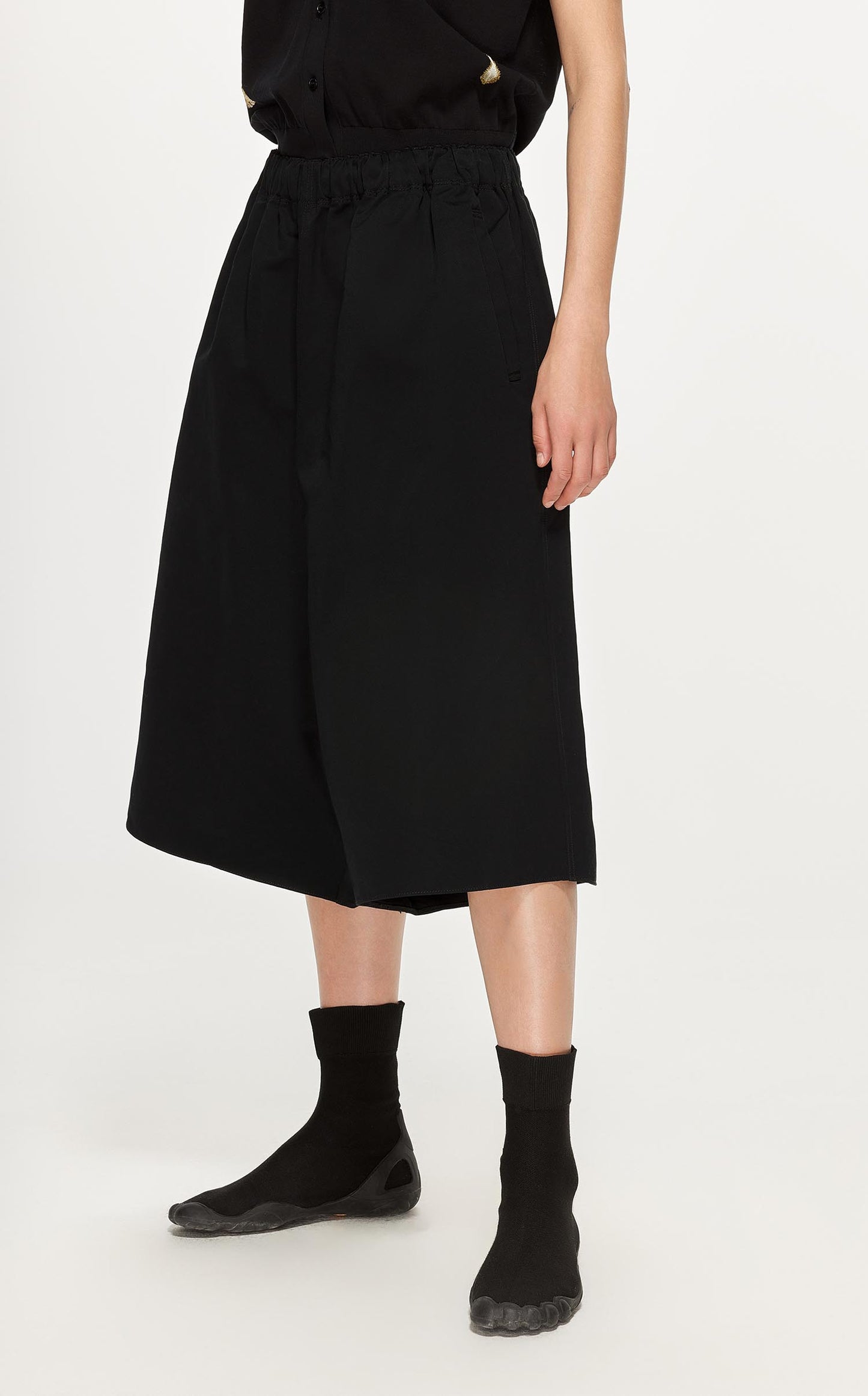 Pants / JNBY Loose Fit Cotton Linen Blended Pants Black