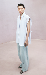 Shirt / JNBY Sleeveless Striped Tie-Waist Blouse