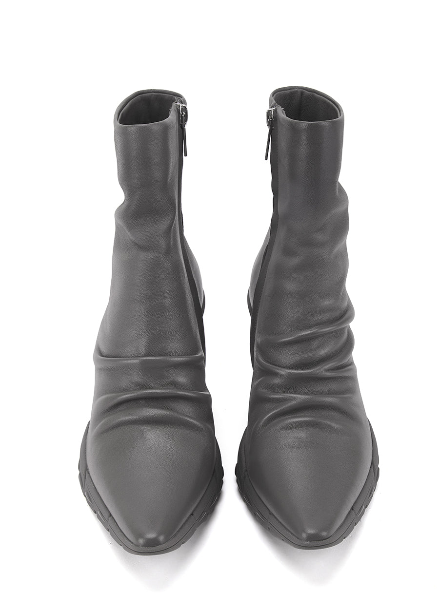 Shoes / JNBY Wool Leather Ankle Boots