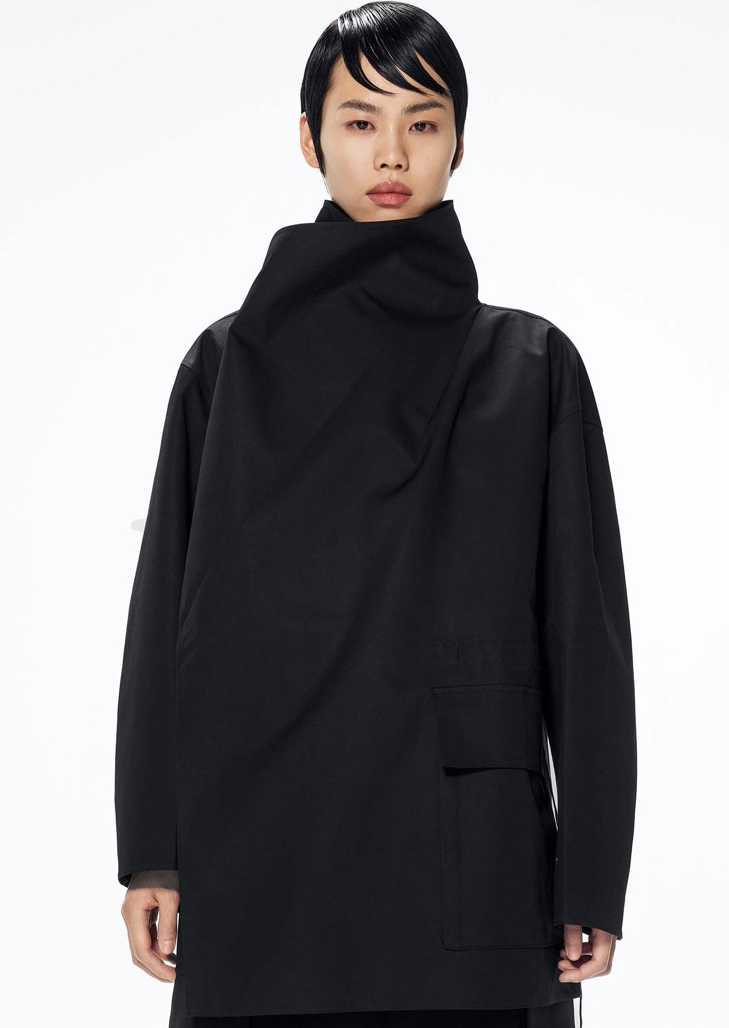 Jacket / JNBY Simple Modern H-Line Asymmetric Jacket Black