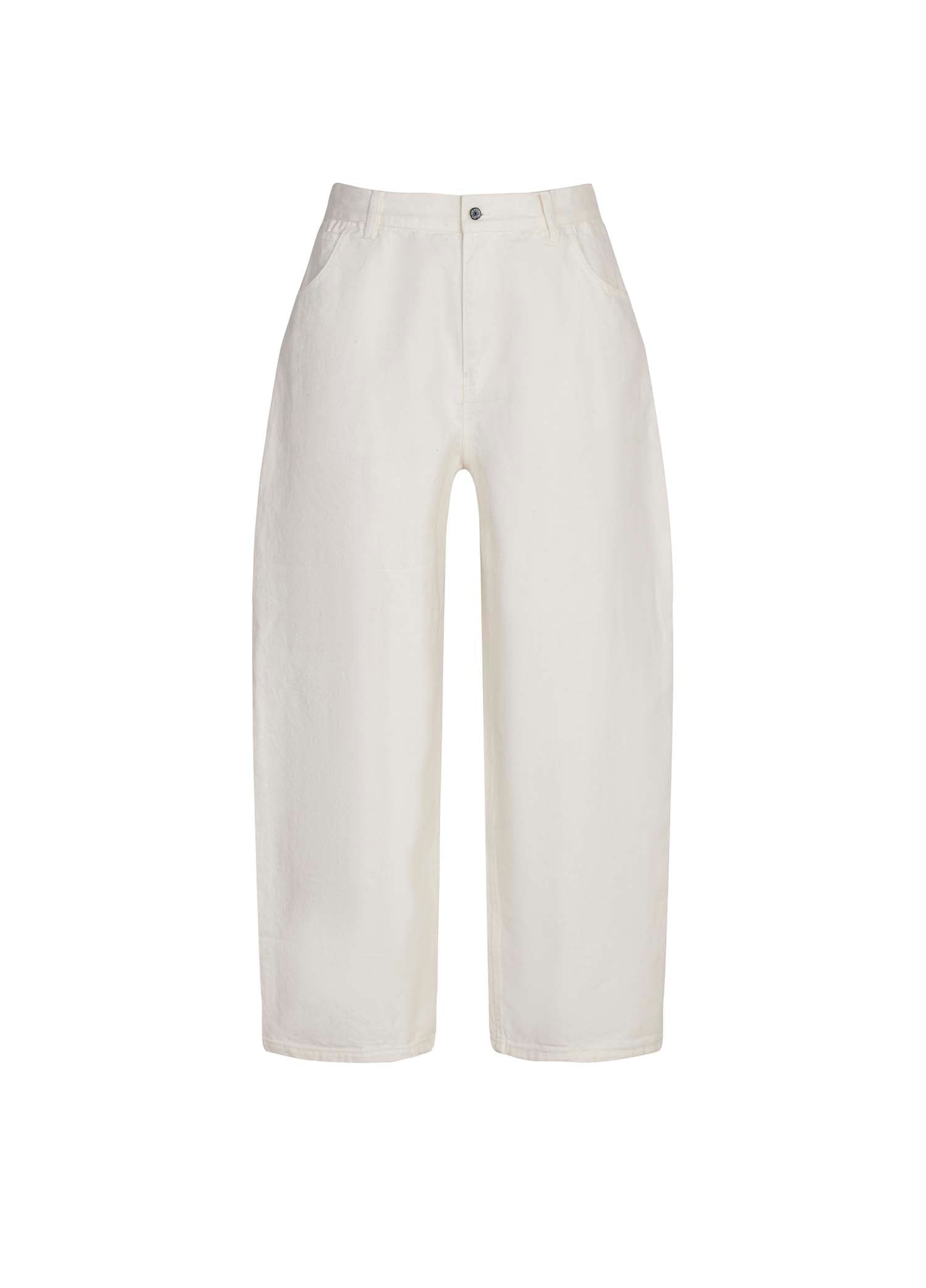 Pants / JNBY Loose Fit Fashion Cotton Pants White