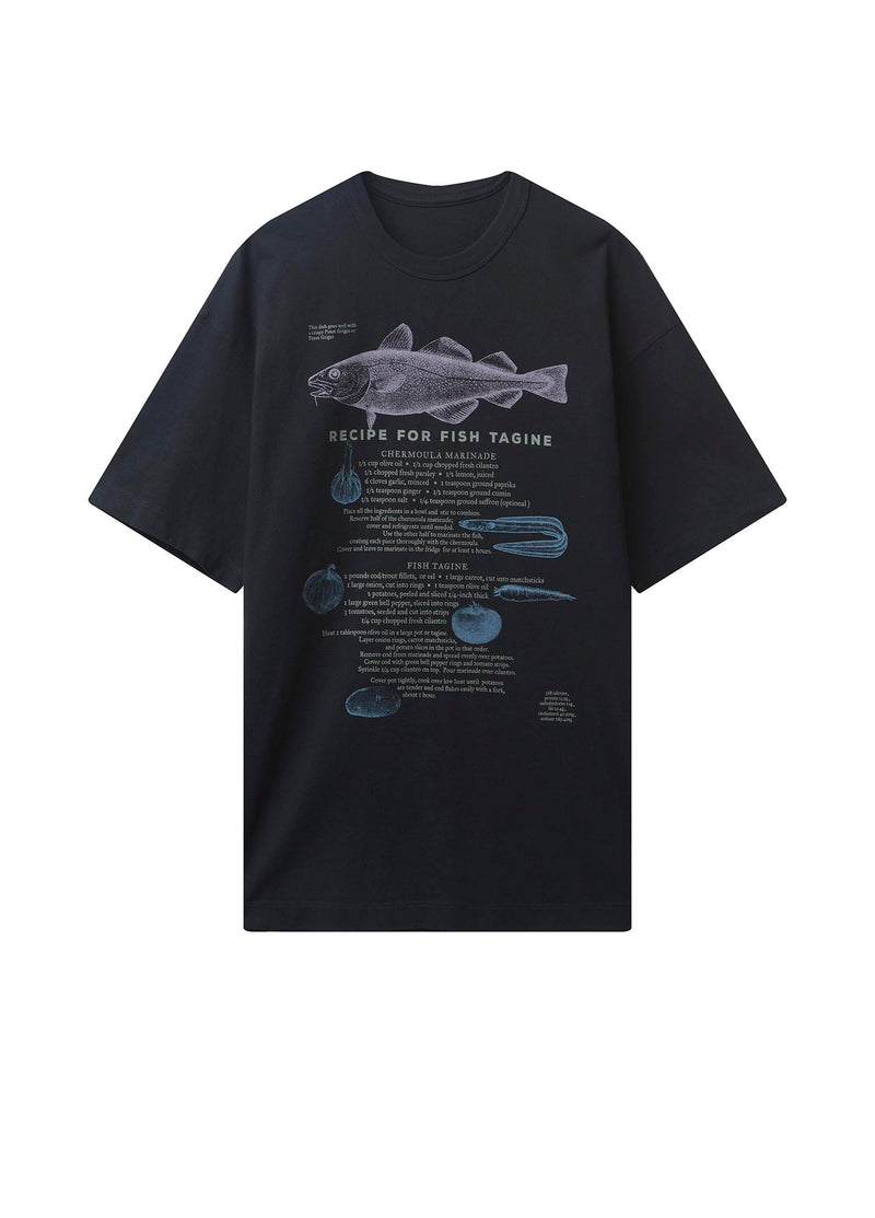 T-Shirt / JNBY Loose Fit Fashion Printed Crewneck T-Shirt