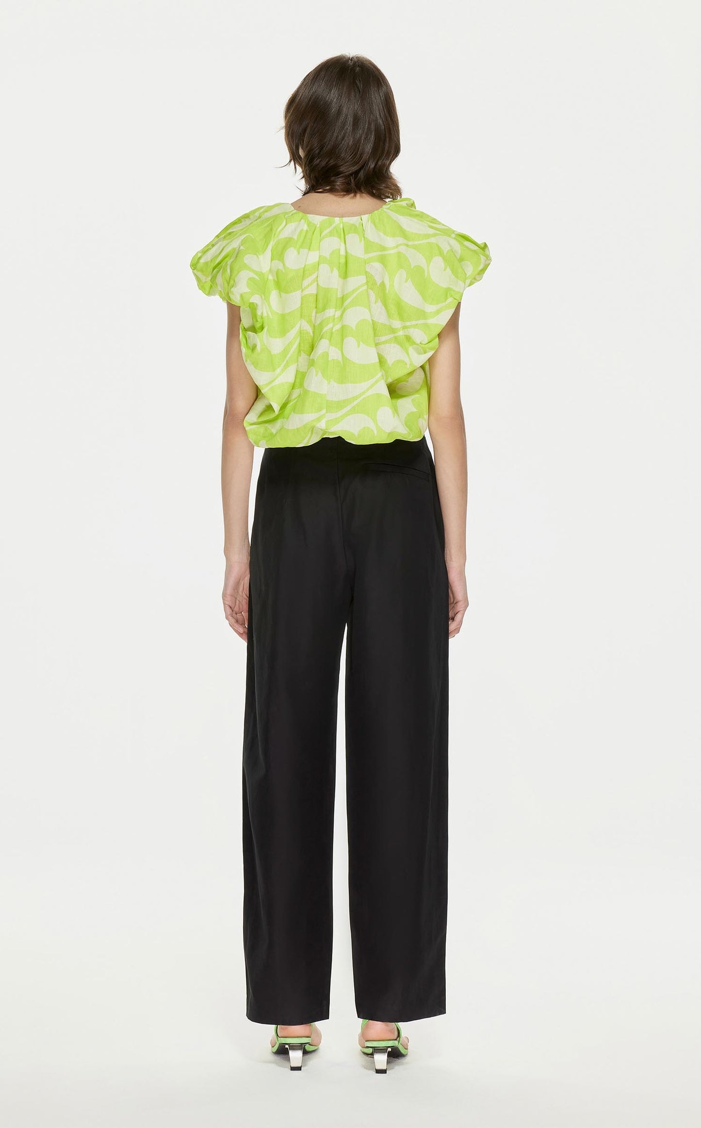 Shirt / JNBY Full Print Linen Sleeveless Top (100% Linen)