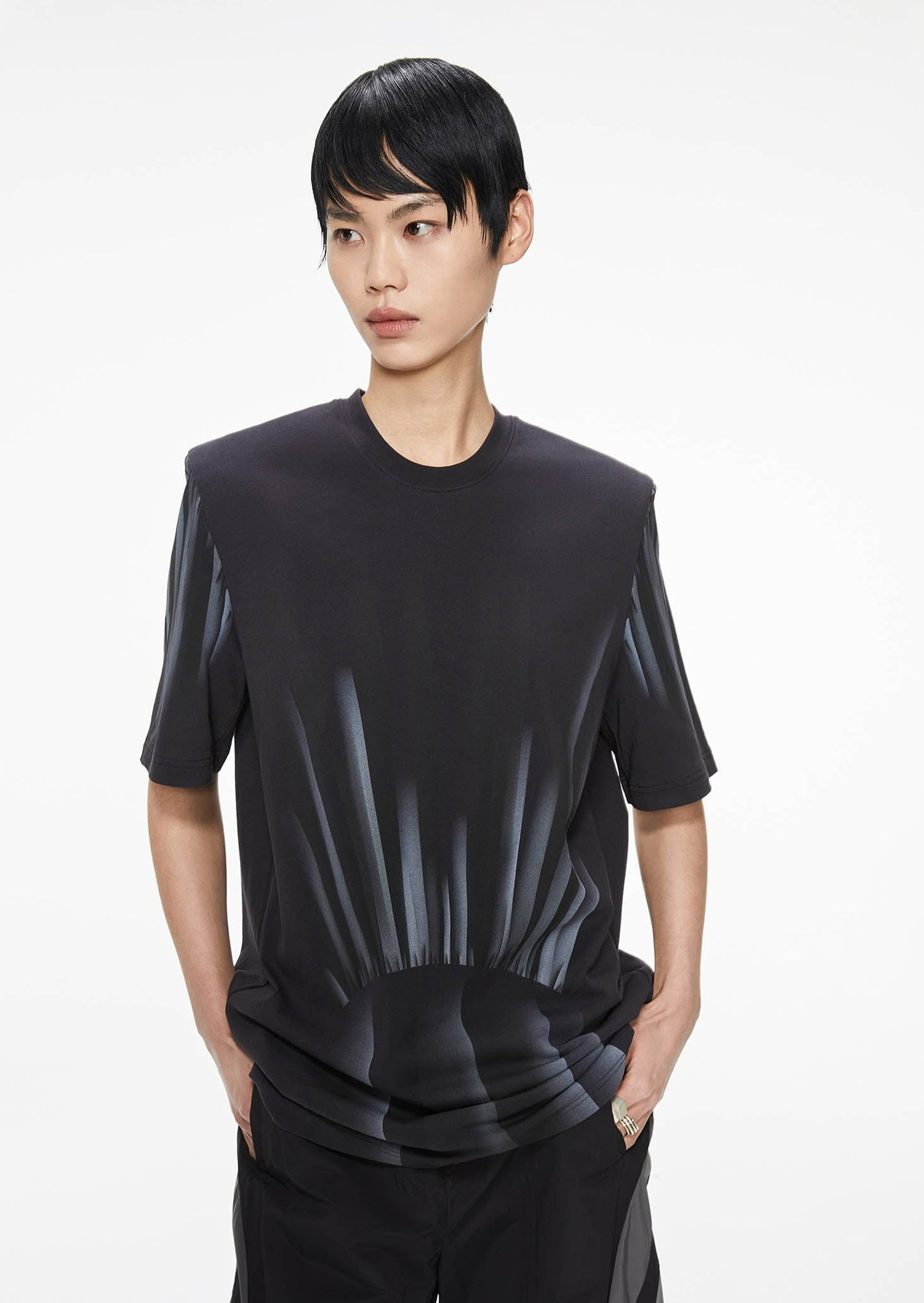 T-Shirt / JNBY Oversize Printed Short Sleeve T-Shirt Black